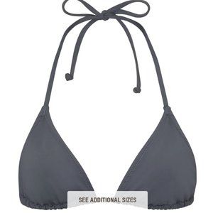 NWT SKIMS Triangle Top Signature Swim in Gun Metal - Size Small
